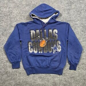Kids Dallas Cowboys Hoodie Pullover Blue Youth Size L 14-16 NFL Football